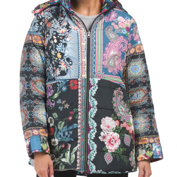 NWT Johnny Was Mauri Puffer Reversible Jacket - M L